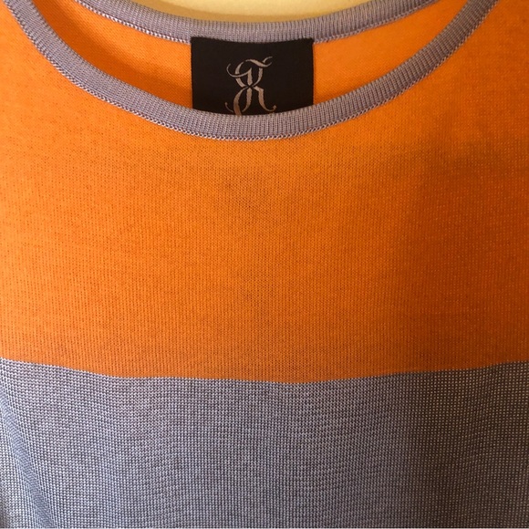 Silver/ orange kukhavera London sleeveless top. Size 4 US NWT - Picture 6 of 9